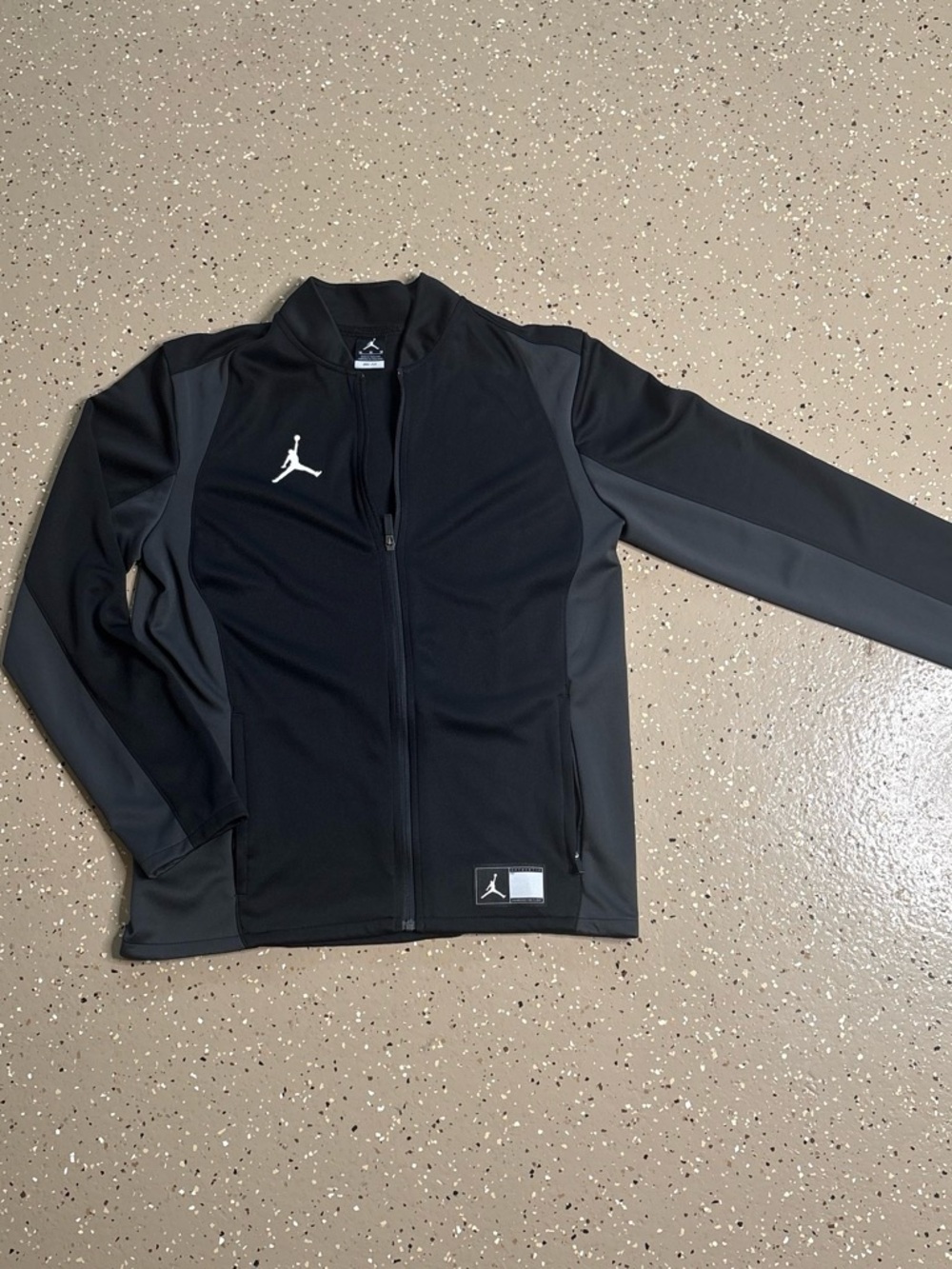 Jordan Men’s Black & Gray Full-Zip Performance Jacket